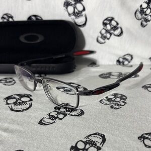 Oakley Blender 6B OX3162 Glasses 
 with Gray and Red Highlights